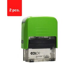 Kotelo sinisellä tyynyllä Colop Printer C20, vihreä, 2 kpl. hinta ja tiedot | Toimistotarvikkeet | hobbyhall.fi