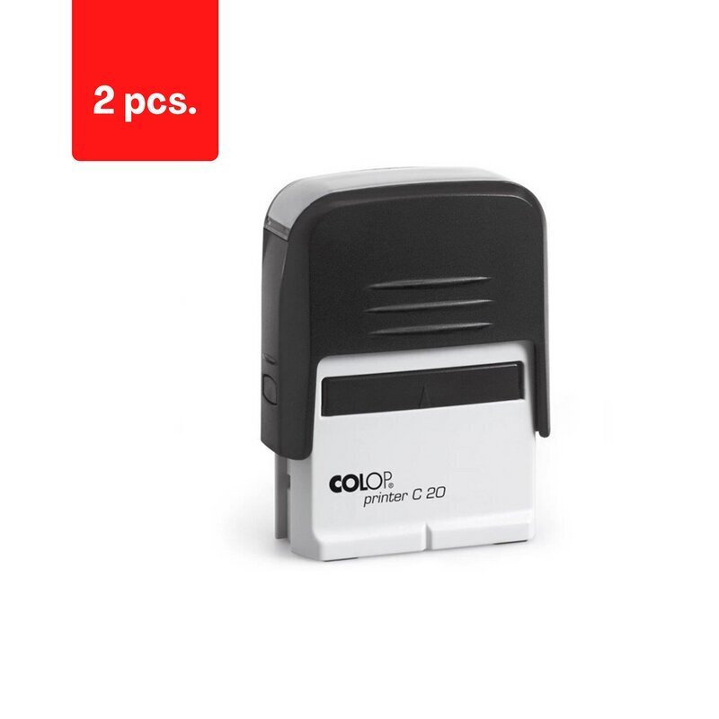 Kotelo mustalla tyynyllä Colop Printer C20, musta, 2 kpl. hinta ja tiedot | Toimistotarvikkeet | hobbyhall.fi