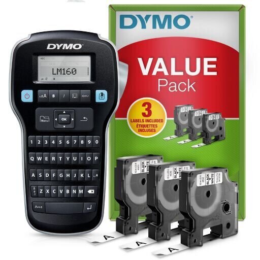 Dymo LabelManager 160 (+ 3 nauhaa) hinta ja tiedot | Tulostustarvikkeet | hobbyhall.fi