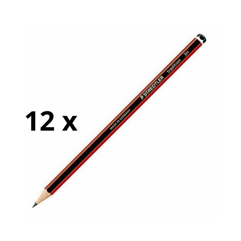 Lyijykynä Staedtler Tradition 3H 12 kpl hinta ja tiedot | Taide- ja askartelutarvikkeet | hobbyhall.fi