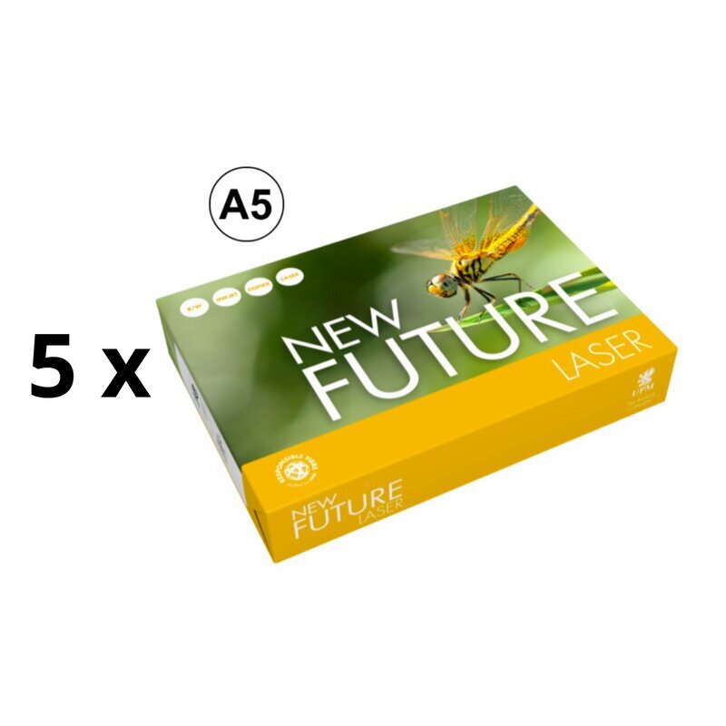 Toimistopaperi New Future Laser, A5, 80g/m2, 500 arkkia 5 kpl hinta ja tiedot | Vihkot, muistikirjat ja paperit | hobbyhall.fi