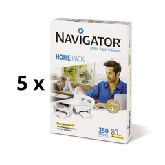 Toimistopaperi Navigator Home Pack A4, 80 g/m2, 250 arkkia 5 kpl hinta ja tiedot | Vihkot, muistikirjat ja paperit | hobbyhall.fi
