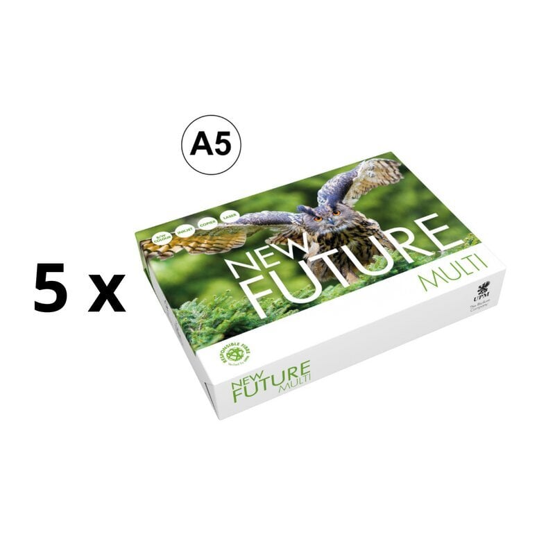 Toimistopaperi New Future Multi, A5, 80g/m2, 500 arkkia 5 kpl hinta ja tiedot | Vihkot, muistikirjat ja paperit | hobbyhall.fi