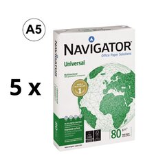 Toimistopaperi Navigator Universal, A5, 80 g/m2, 500 arkkia 5 kpl hinta ja tiedot | Vihkot, muistikirjat ja paperit | hobbyhall.fi