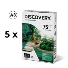 Toimistopaperi Discovery, A3, 75 g/m2, 500 arkkia 5 kpl hinta ja tiedot | Vihkot, muistikirjat ja paperit | hobbyhall.fi