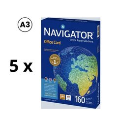 Toimistopaperi Navigator Office Card, A3, 160 g/m2, 250 arkkia 5 kpl hinta ja tiedot | Navigator Koulutarvikkeet | hobbyhall.fi