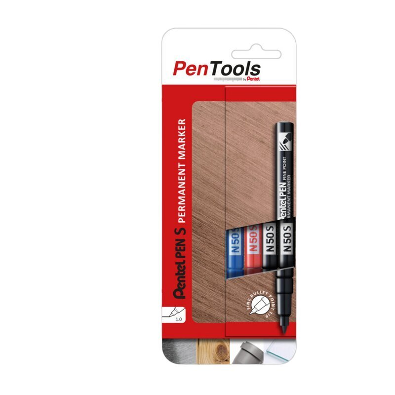 Pysyvä tussi Pentel Pen N50S, 4 kpl. hinta ja tiedot | Kirjoitusvälineet | hobbyhall.fi