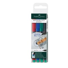 Permanent merkintäkynä CD/DVD-levyille Faber castell multimark S, 4 kpl. hinta ja tiedot | Kirjoitusvälineet | hobbyhall.fi