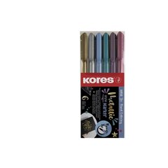 Metalliset tussit Kores Metallic Style, 4 kpl hinta ja tiedot | Kores Lapset | hobbyhall.fi