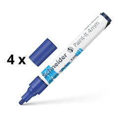 Akryylitussikynä Schneider Paint-it 320, 4 mm, sininen, 4 kpl. hinta ja tiedot | Kirjoitusvälineet | hobbyhall.fi