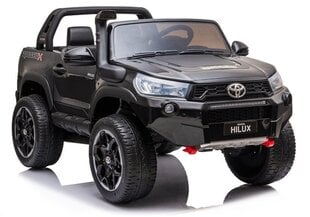 Toyota Hilux sähkökäyttöinen leikkiauto lapsille, lakattu musta hinta ja tiedot | Lasten sähköautot | hobbyhall.fi