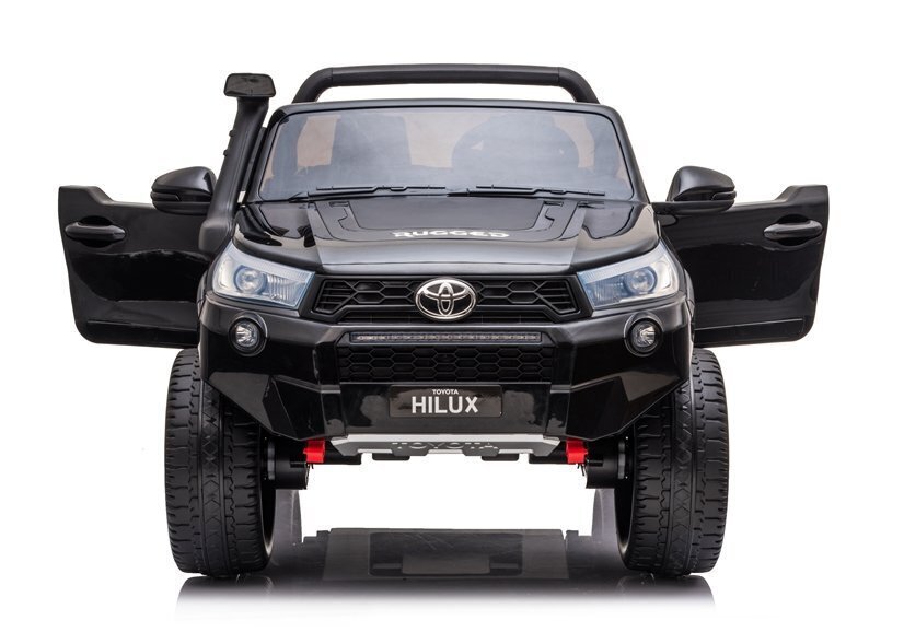 Toyota Hilux sähkökäyttöinen leikkiauto lapsille, lakattu musta hinta ja tiedot | Lasten sähköautot | hobbyhall.fi