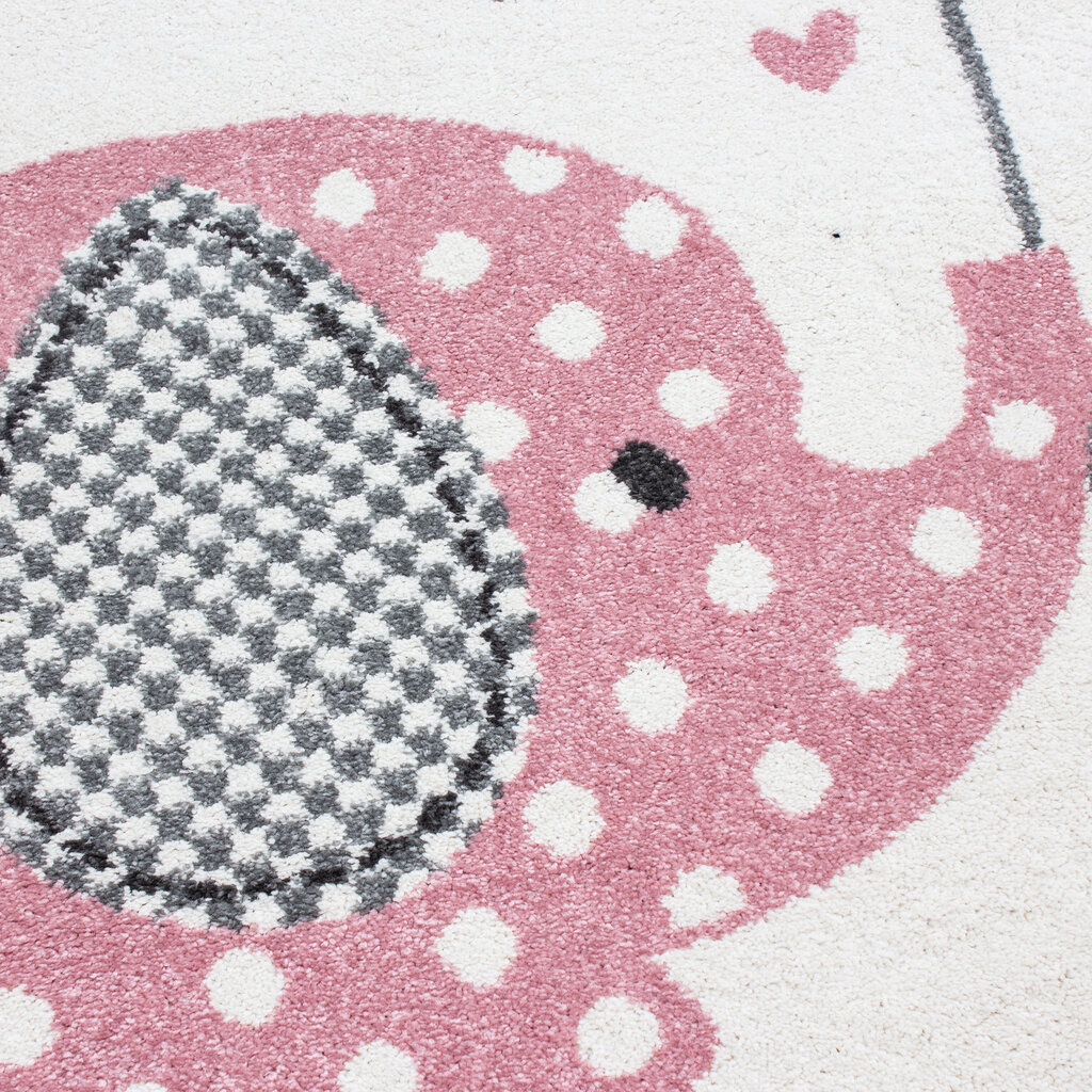 Lastenhuoneen matto Kids Pink 0570, 120x120 cm hinta ja tiedot | Isot matot | hobbyhall.fi