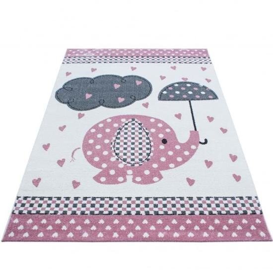 Lastenhuoneen matto Kids Pink 0570, 80x150 cm hinta ja tiedot | Isot matot | hobbyhall.fi