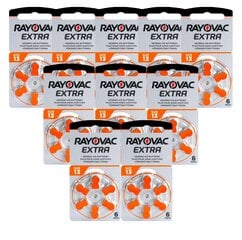 Rayovac Extra Advanced 13 paristot kuulokojeille, 60 kpl hinta ja tiedot | Paristot | hobbyhall.fi