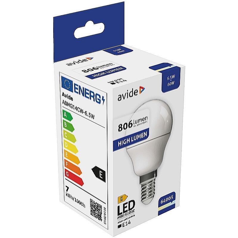 LED-lamppu Globe Mini G45 6.5W E14 AVIDE hinta ja tiedot | Lamput | hobbyhall.fi