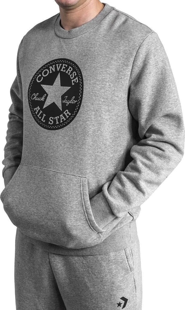 Converse huppari Chuck Patch Graphic Crew VGH Grey hinta ja tiedot | Miesten puserot ja hupparit | hobbyhall.fi