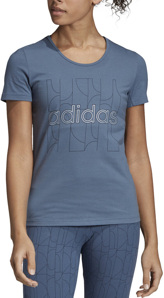 Adidas Puserot W Mo Pr T-Shirt Blue hinta ja tiedot | Naisten T-paidat | hobbyhall.fi