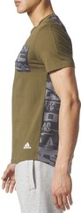 Adidas T-paita SID FABRIC TEE Khaki Grey hinta ja tiedot | Miesten T-paidat | hobbyhall.fi