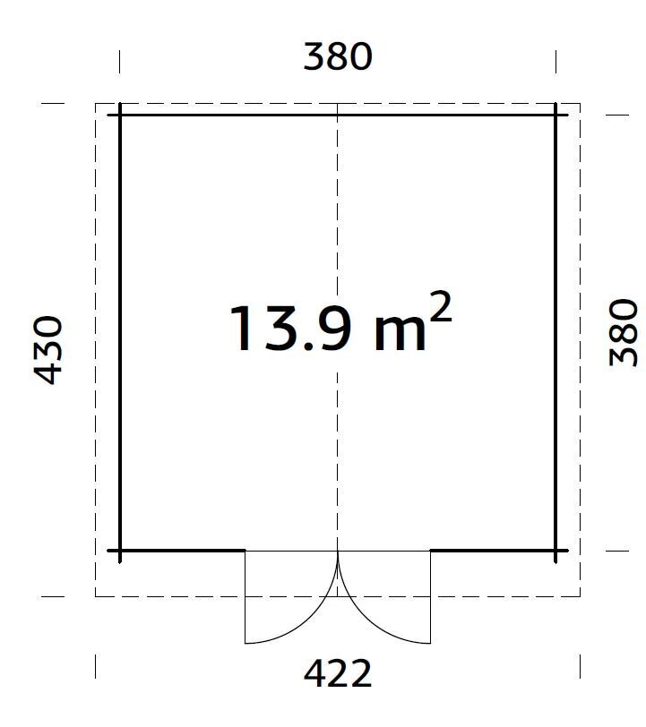 Pihavaja Lotta 13,9 m² hinta ja tiedot | Piharakennukset | hobbyhall.fi