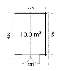 Pihavaja Lotta 10,0 m² hinta ja tiedot | Piharakennukset | hobbyhall.fi