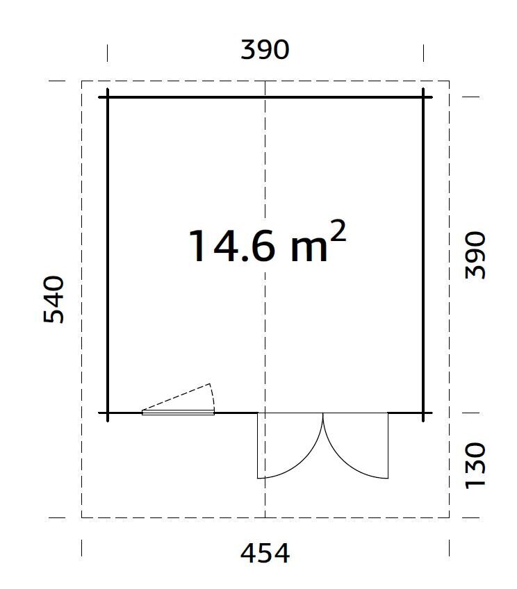 Vierasmaja Britta 14,6 m² hinta ja tiedot | Piharakennukset | hobbyhall.fi