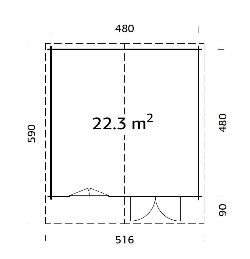 Vierasmaja Britta 22,3 m² hinta ja tiedot | Piharakennukset | hobbyhall.fi