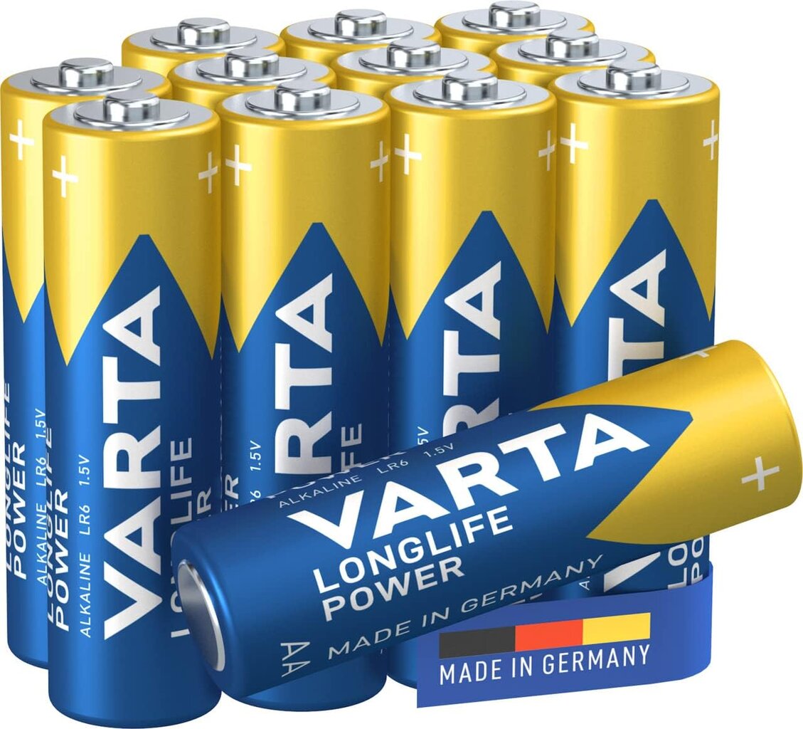 Varta-alkaliparistot AA Longlife Power (12 kpl) hinta ja tiedot | Paristot | hobbyhall.fi