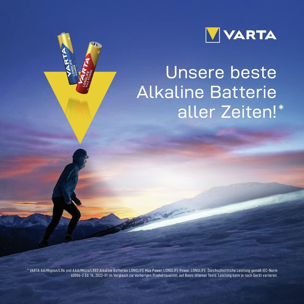 Varta-alkaliparistot AAA Longlife Power (12 yksikköä) hinta ja tiedot | Paristot | hobbyhall.fi