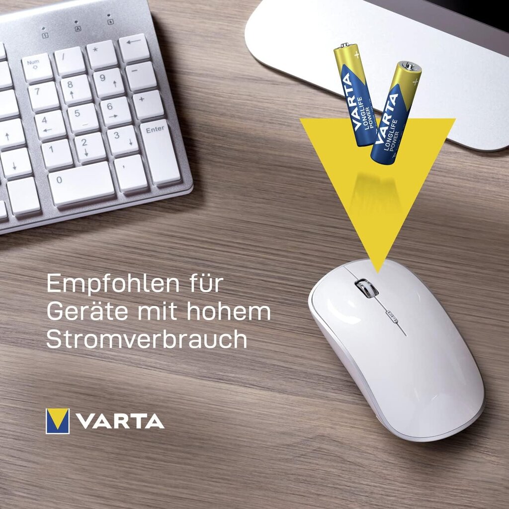 Varta-alkaliparistot AAA Longlife Power (12 yksikköä) hinta ja tiedot | Paristot | hobbyhall.fi