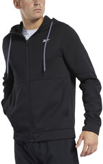 Reebok Jumpperi Wor Dbl Kn Fz Hood Black hinta ja tiedot | Miesten puserot ja hupparit | hobbyhall.fi