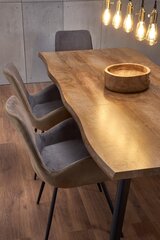 4 tuolin sarja Halmar K392, harmaa/ruskea hinta ja tiedot | Ruokapöydän tuolit | hobbyhall.fi