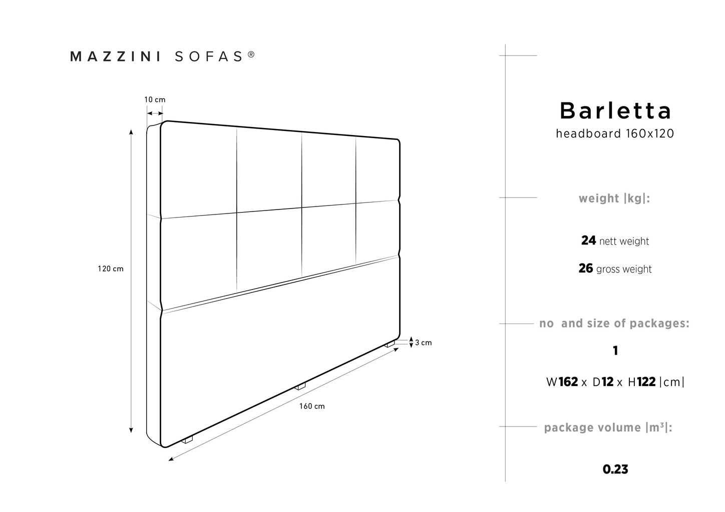 Sängynpääty Mazzini Sofas Barletta 160 cm, vaaleanpunainen hinta ja tiedot | Sängyt | hobbyhall.fi