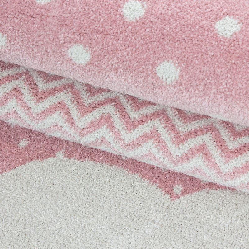 Pyöreä matto lastenhuoneeseen Ayyildiz Bambi Pink 0820, 160x160 cm hinta ja tiedot | Isot matot | hobbyhall.fi