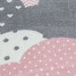 Pyöreä matto lastenhuoneeseen Ayyildiz Bambi Pink 0820, 160x160 cm hinta ja tiedot | Isot matot | hobbyhall.fi