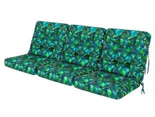3 tyynyn setti Hobbygarden Venus 3D 150 cm, vihreä hinta ja tiedot | Istuintyynyt, pehmusteet ja päälliset | hobbyhall.fi