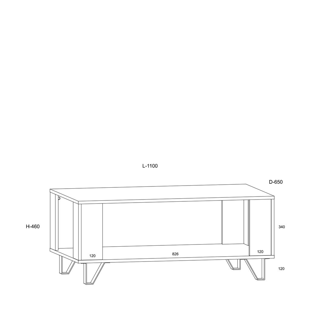 Sohvapöytä Boss - BOS-05, valkoinen/grafiitinharmaa hinta ja tiedot | Sohvapöydät | hobbyhall.fi