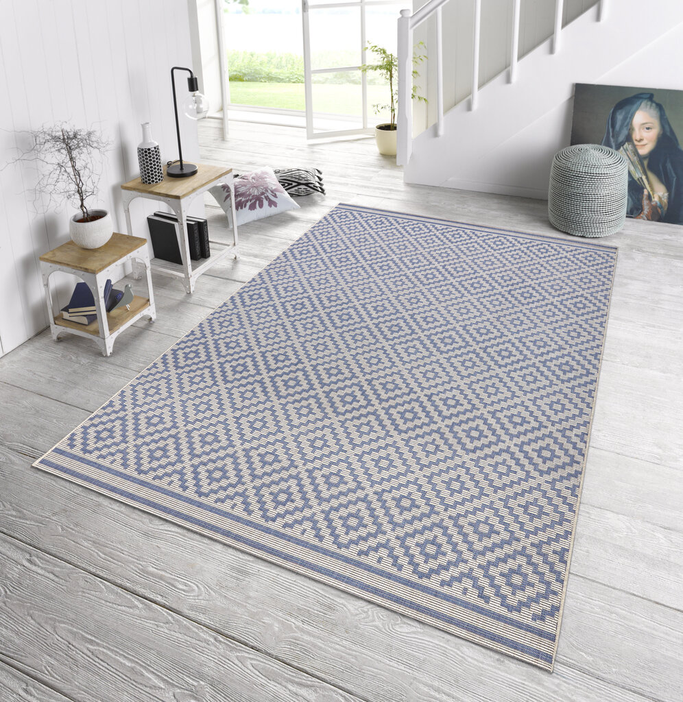 Northrugs matto Meadow Raute Blue Cream, 140x200 cm hinta ja tiedot | Isot matot | hobbyhall.fi