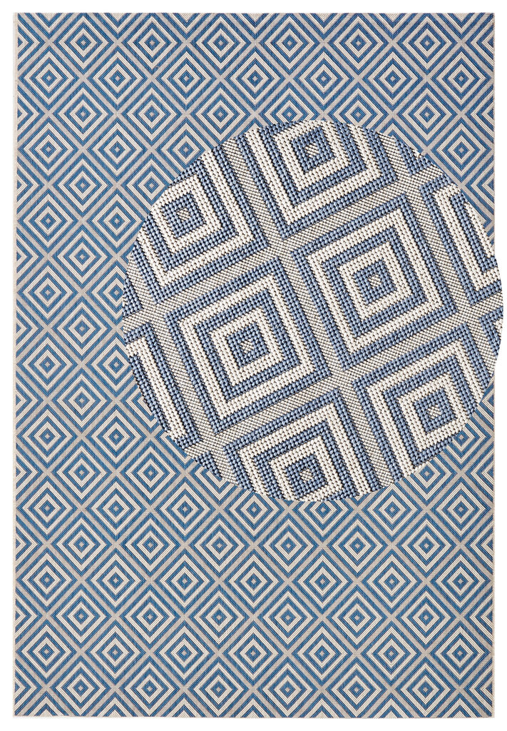 Northrugs matto Meadow Karo Blue, 80x200 cm hinta ja tiedot | Isot matot | hobbyhall.fi