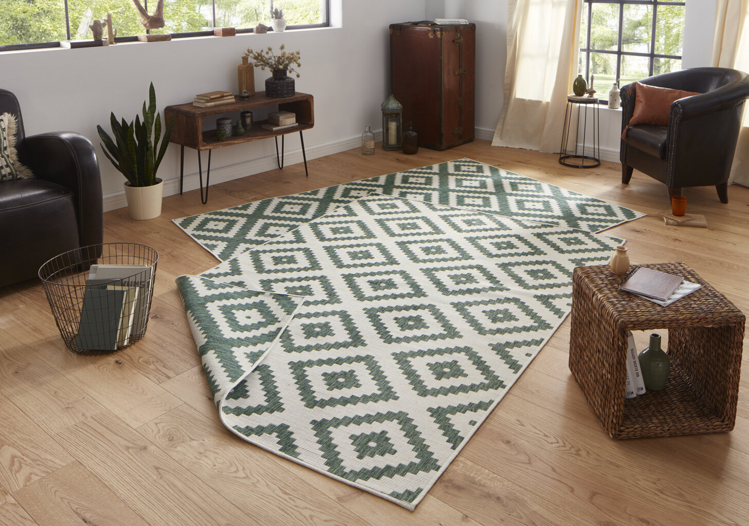 Northrugs matto Twin Malta Green Cream, 80x150 cm hinta ja tiedot | Isot matot | hobbyhall.fi