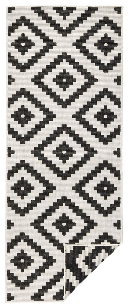 Northrugs matto Twin Malta Black Cream, 80x350 cm hinta ja tiedot | Isot matot | hobbyhall.fi