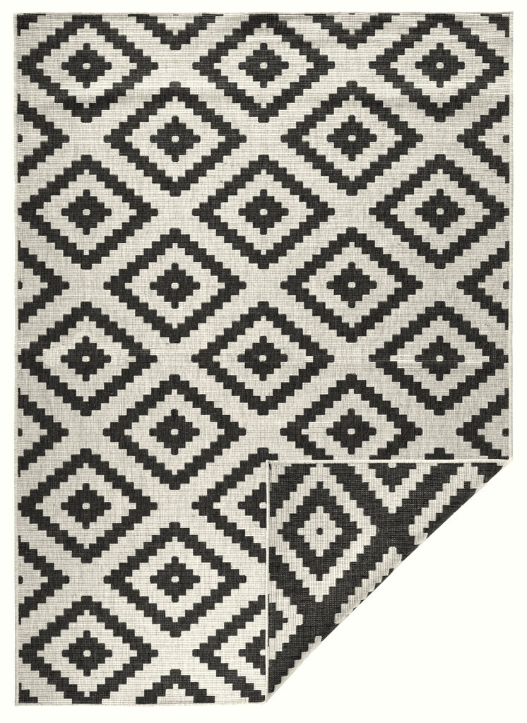 Northrugs matto Twin Malta Black Cream, 80x350 cm hinta ja tiedot | Isot matot | hobbyhall.fi