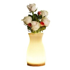 Valoisa kukkamaljakko Floral Lights, 20cm, valkoinen hinta ja tiedot | Maljakot | hobbyhall.fi