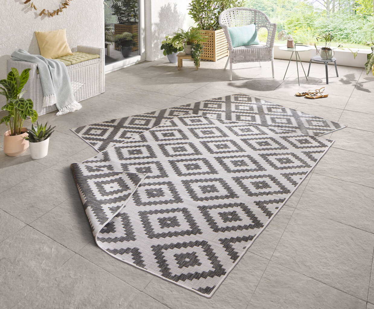 Northrugs matto Twin Malta Grey Cream, 80x350 cm hinta ja tiedot | Isot matot | hobbyhall.fi