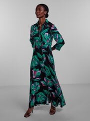 YAS naisten mekko SAVANNA 26022663*02, musta/vihreä hinta ja tiedot | Mekot | hobbyhall.fi