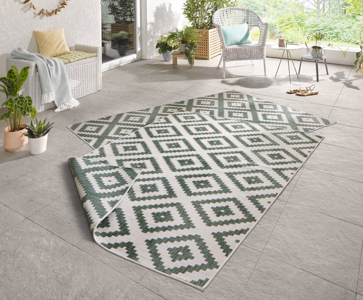 Northrugs matto Twin Malta Green Cream, 160x230 cm hinta ja tiedot | Isot matot | hobbyhall.fi