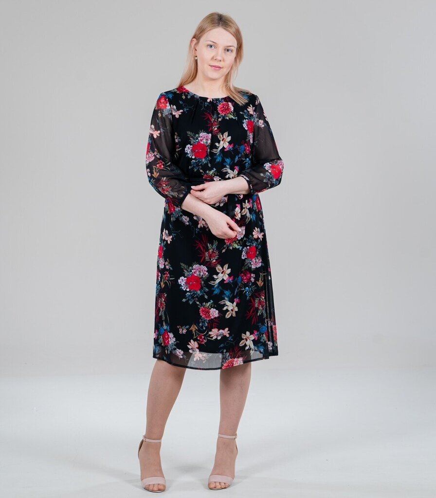 Hansmark naisten mekko Neeva-L 64173*01, musta/punainen hinta ja tiedot | Mekot | hobbyhall.fi