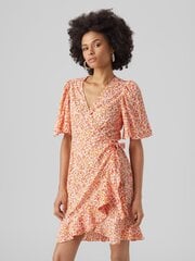 Vero Moda naisten mekko 10290762*02, valkoinen/oranssi hinta ja tiedot | Mekot | hobbyhall.fi
