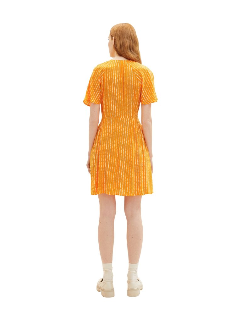 Tom Tailor naisten mekko 1036602*31713, oranssi/valkoinen hinta ja tiedot | Mekot | hobbyhall.fi