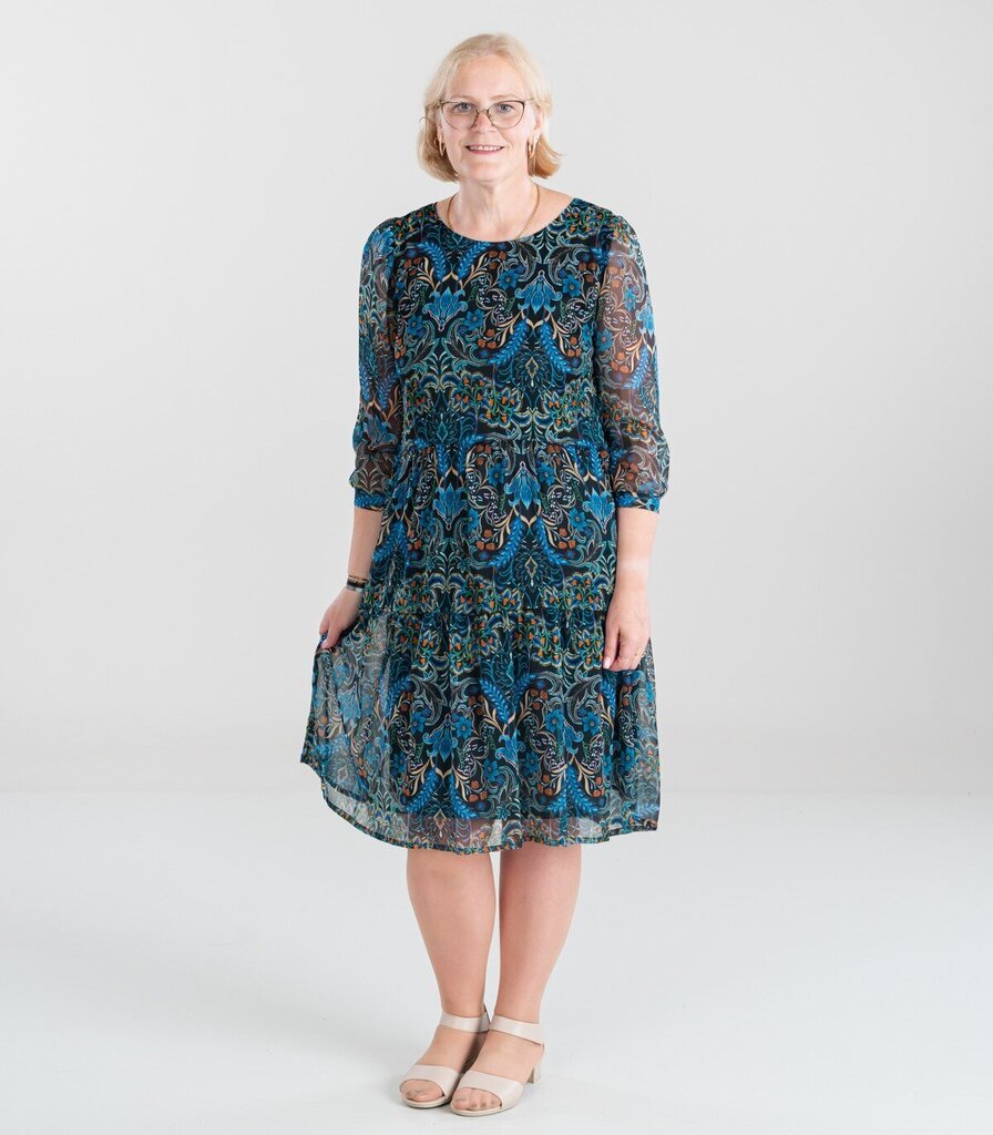 Hansmark naisten mekko Karolin-L 66130*01, vihreä/sininen 4741653002305 hinta ja tiedot | Mekot | hobbyhall.fi